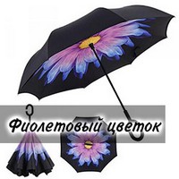 Зонт наоборот UP-brella Фиолетовый цветок